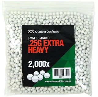 6mm Outdoor Outfitters .25g x2000 Extra Heavy BBs