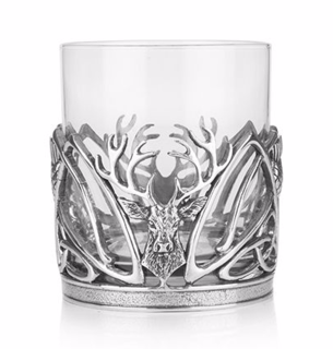 A E Williams Stag and Thistle Whisky Tumbler