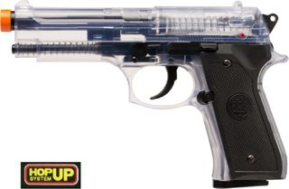 KWC Beretta 92FS Air Pistol, Airsoft Hop Up - Clear