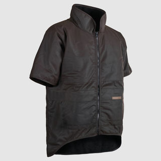 Styx Mill Oilskin Short Sleeve Jacket - Brown