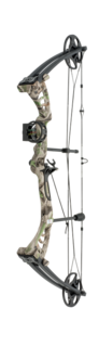 Mankung 55LB Compound Bow with Green Camo Riser and Black Limb Kit