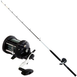 Okuma Classic XT 300L Level wind Overhead Left Hand Boat Combo with Line 6ft 8-12kg 1pc