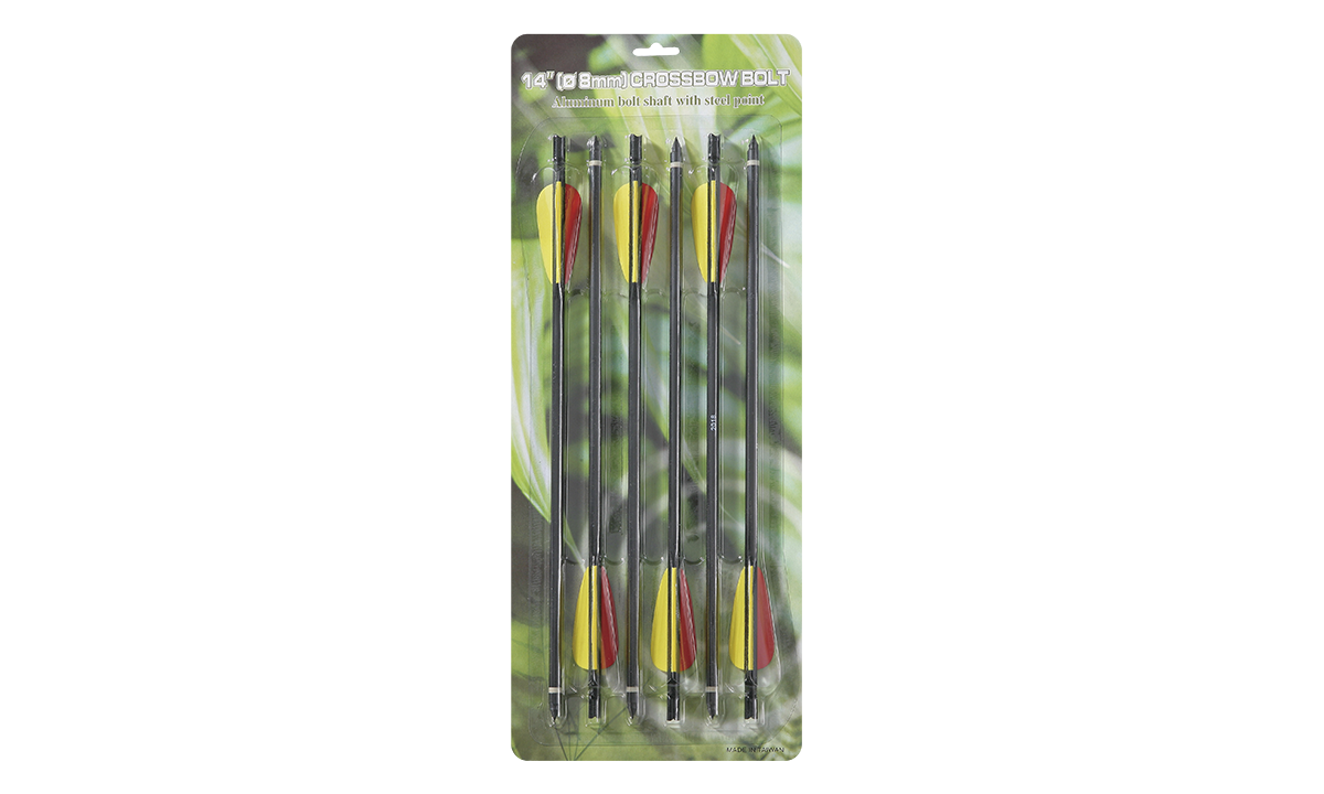 Mankung Aluminum Crossbow Bolt 14 inch - 6 pk