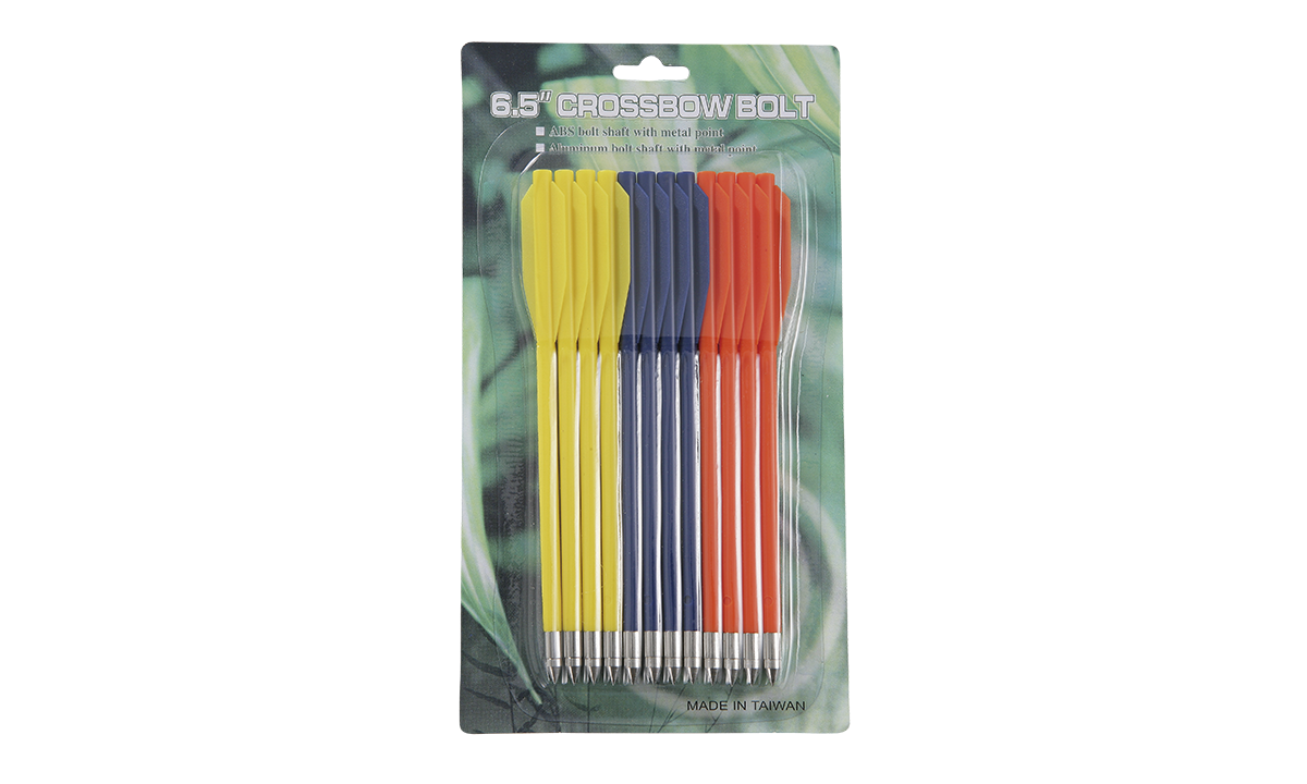 Mankung Pistol Crossbow Plastic Colour Bolts 6.5 - 12 Pack
