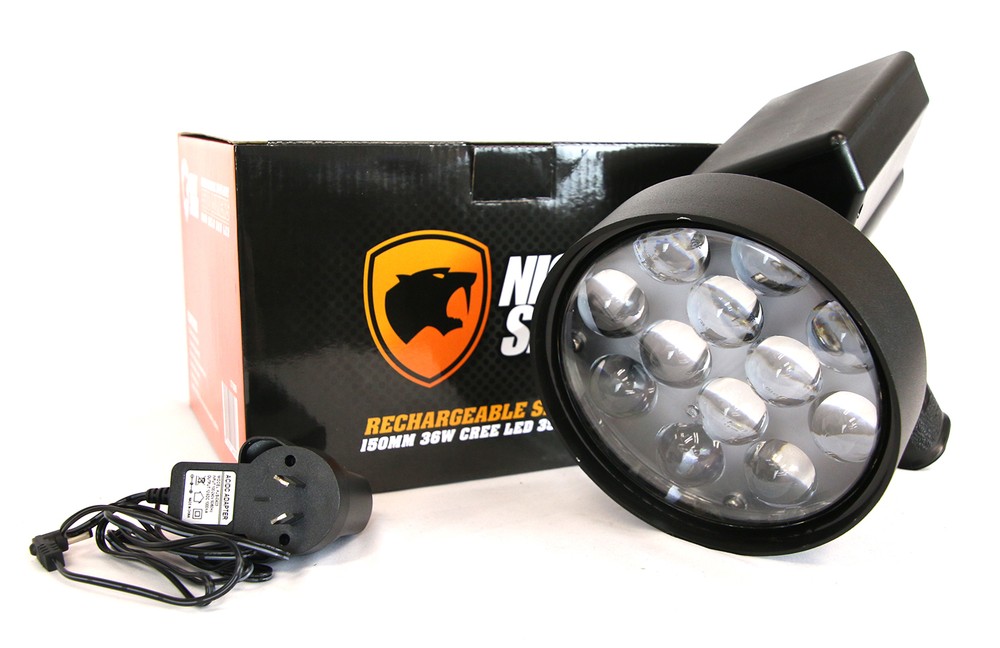 Night Saber 3500 lumen 150mm LED Rechargeable Spotlight