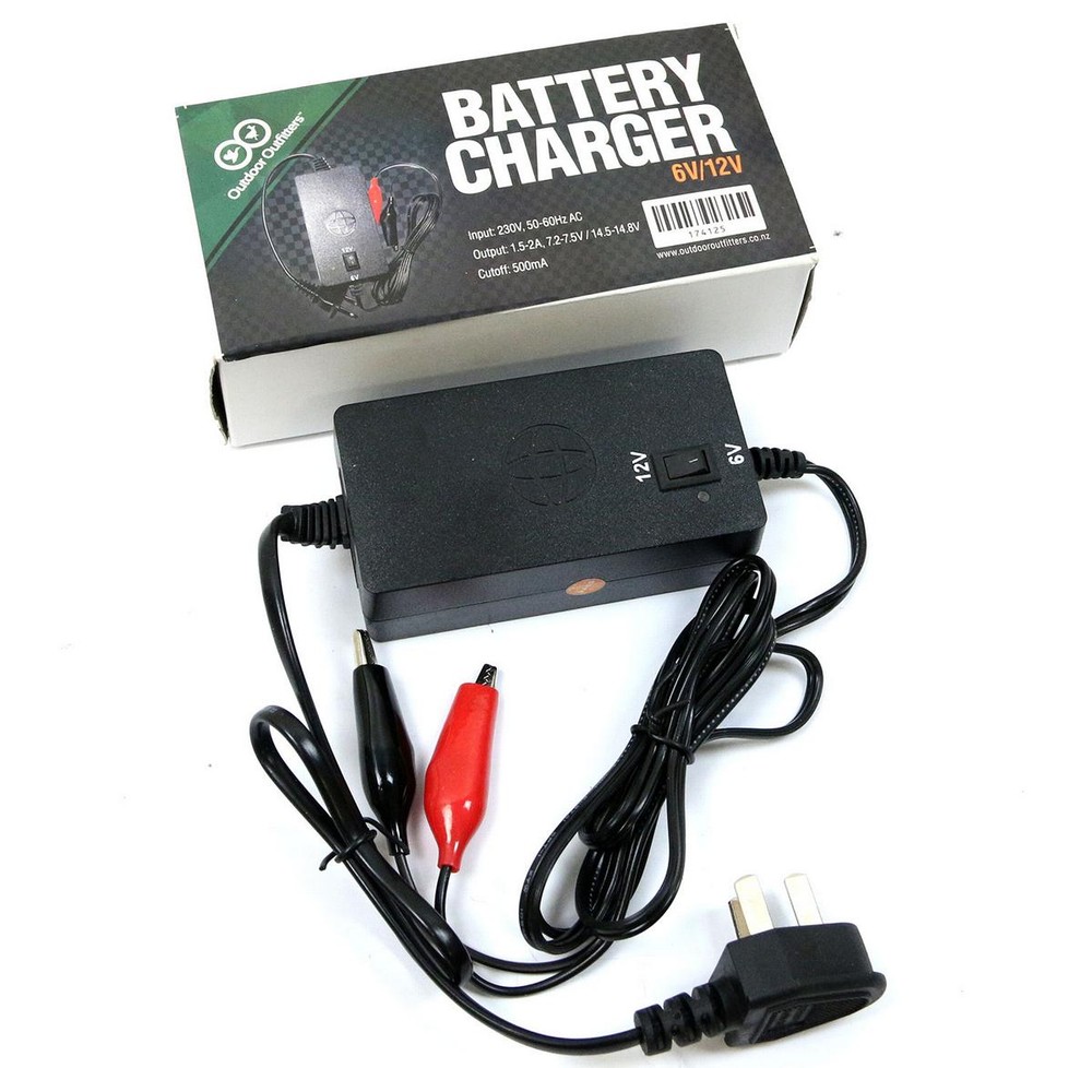 Outdoor Outfitters Battery Charger 6V-12V Multi With Indicator Light