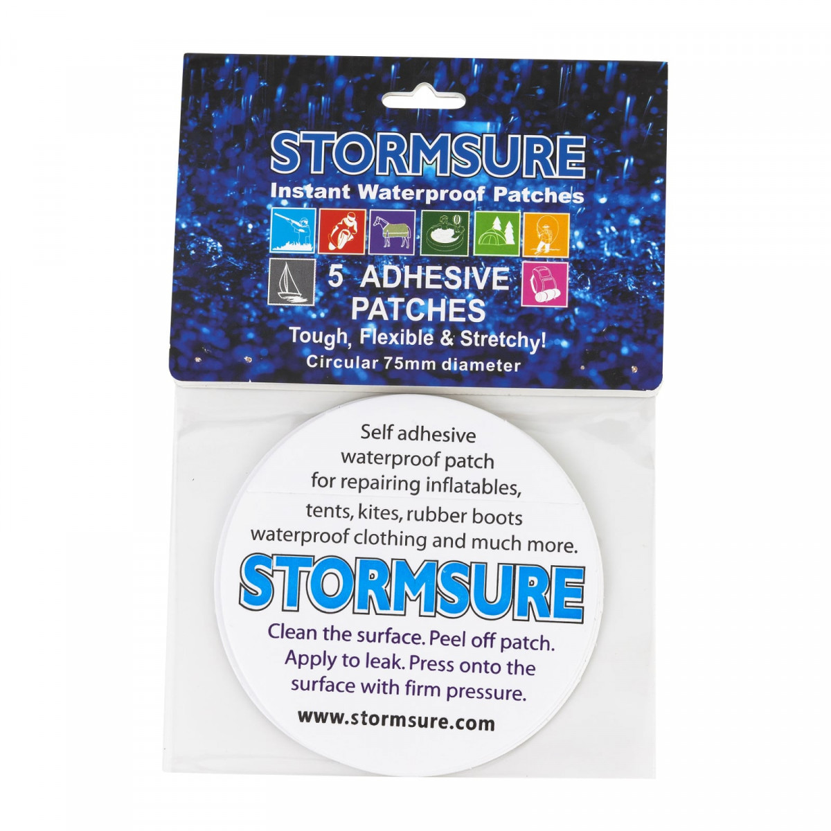 Stormsure Tuff Patches - 5X 75MM