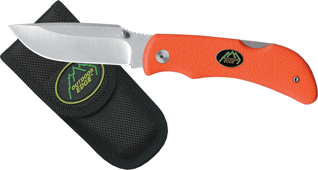 Outdoor Edge Gripblaze Folding Knife Orange Wild Outdoorsman NZ