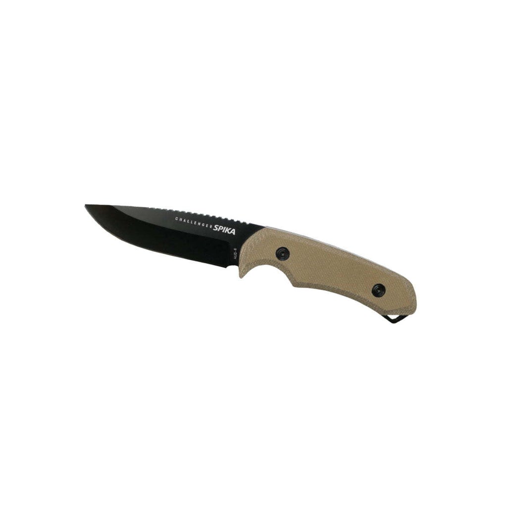 Spika Challenger Drop Point Fixed Blade Knife - W Kydex Sheath