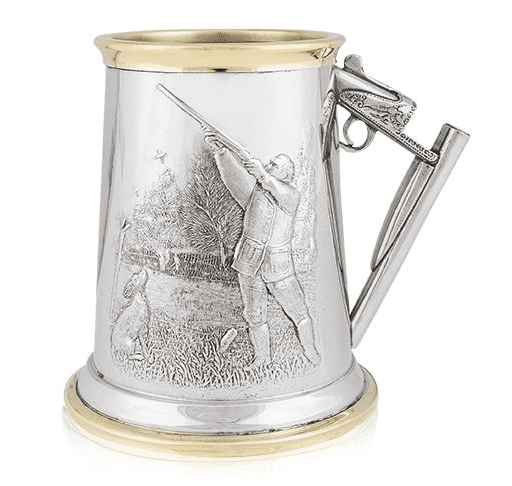 AE Williams Shooting Brass Tankard with Gun Handle