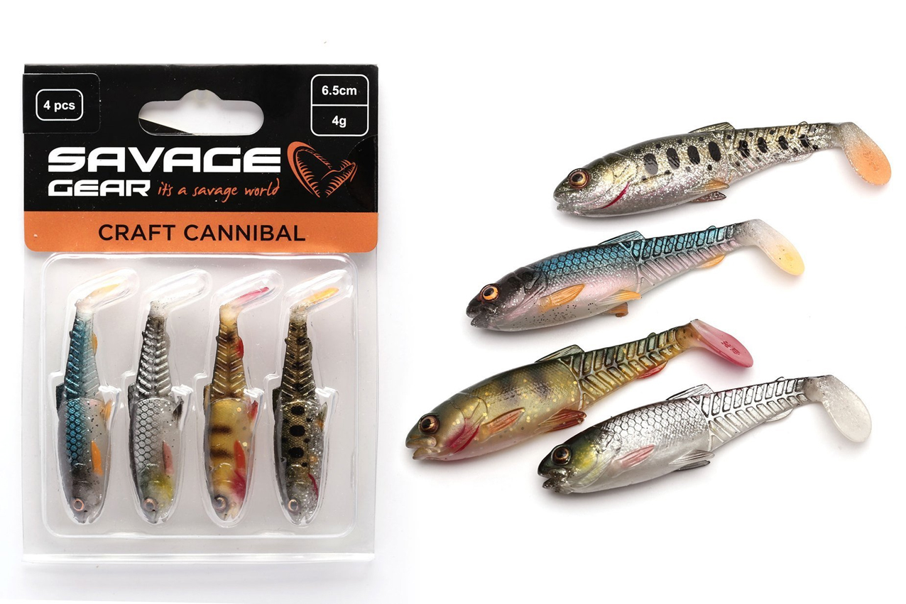 Savage Gear Craft Cannibal Paddletail Soft Bait 8.5cm 7g Qty 4