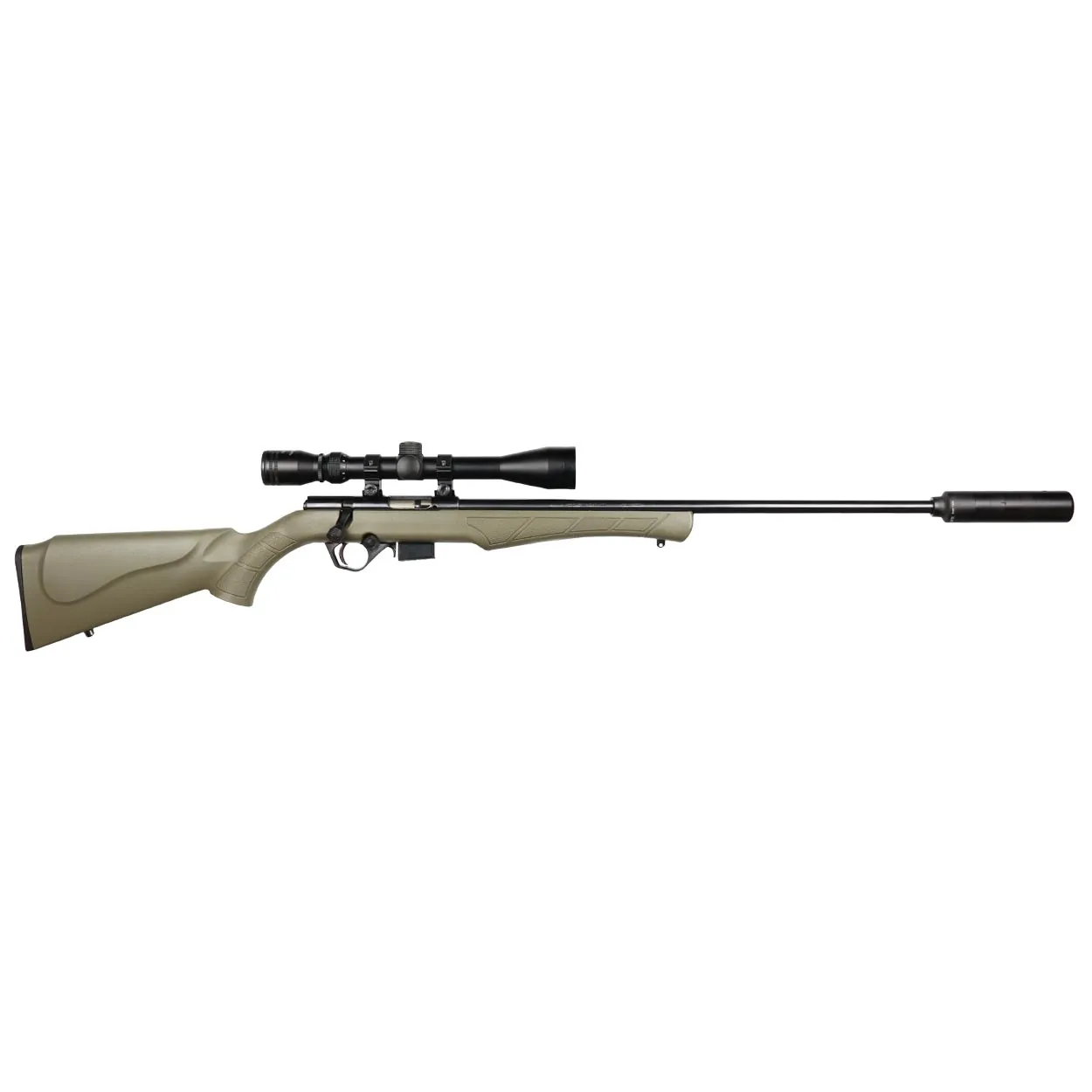 Rossi 8117 17HMR Bolt Action Package - Green includes 3-9X40 Scope & Sonic Suppressor