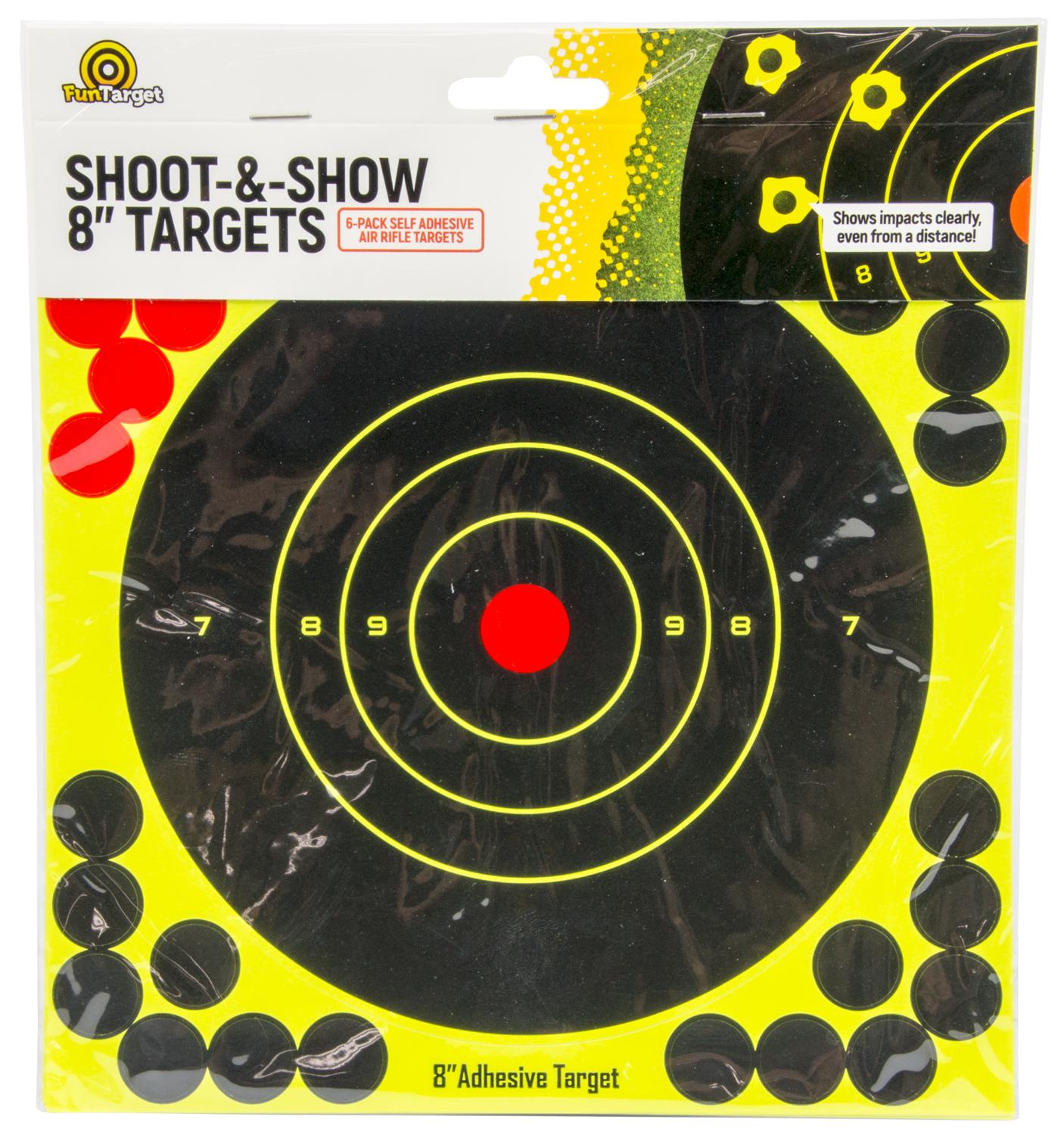Fun Target Shoot & Show 8inch Targets - 6 Pack