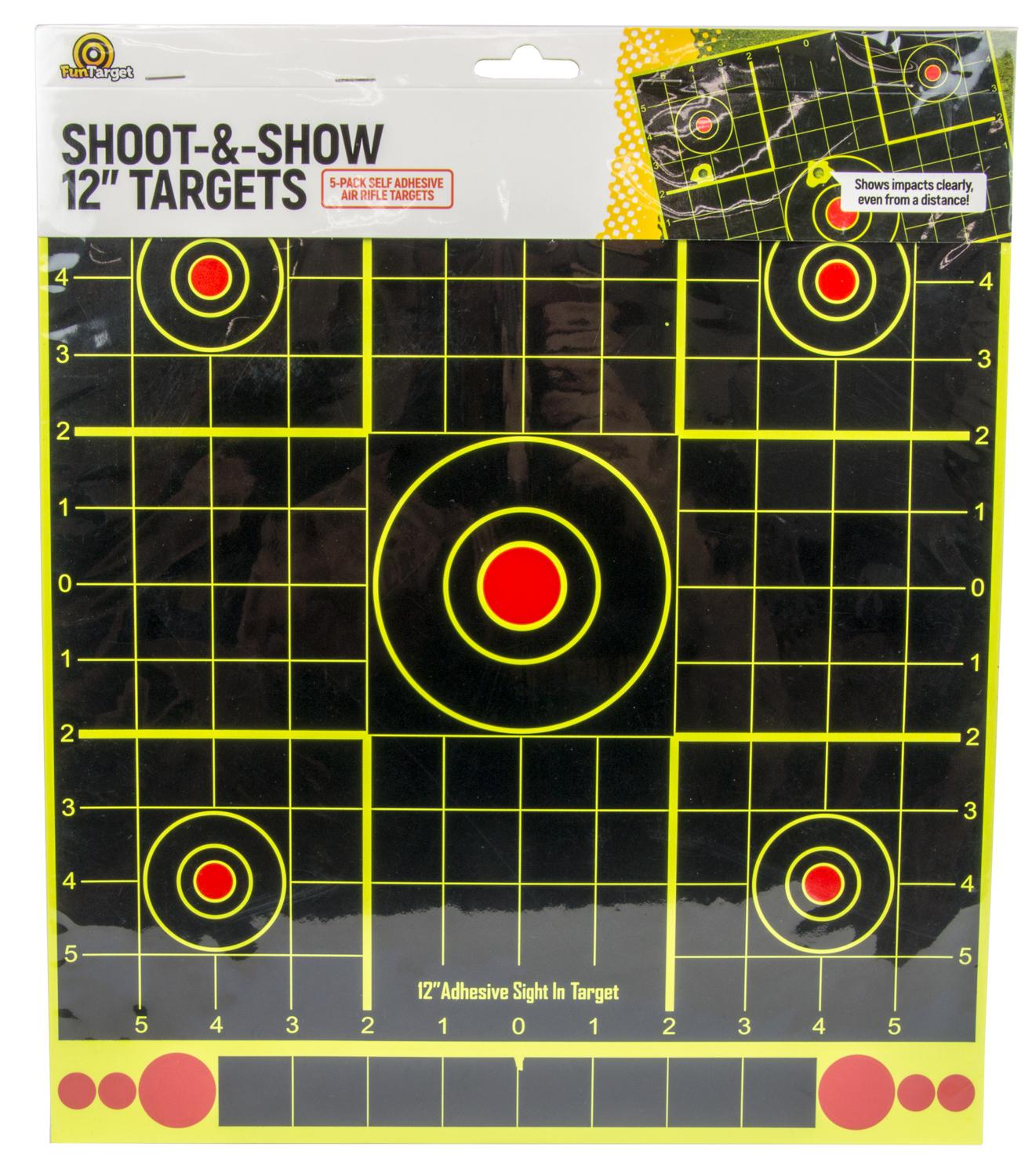 Fun Target Shoot & Show Targets 12inch - 5 Pack