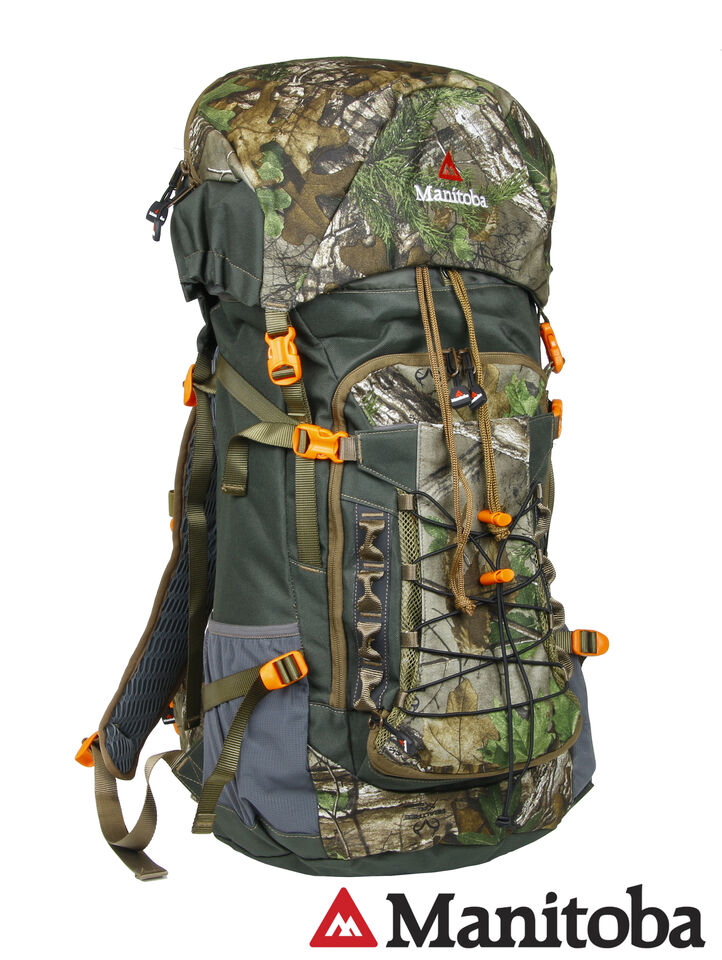 Manitoba 45 Litre Quest Pack with Rifle Scabbard & Bladder - Realtree Camo