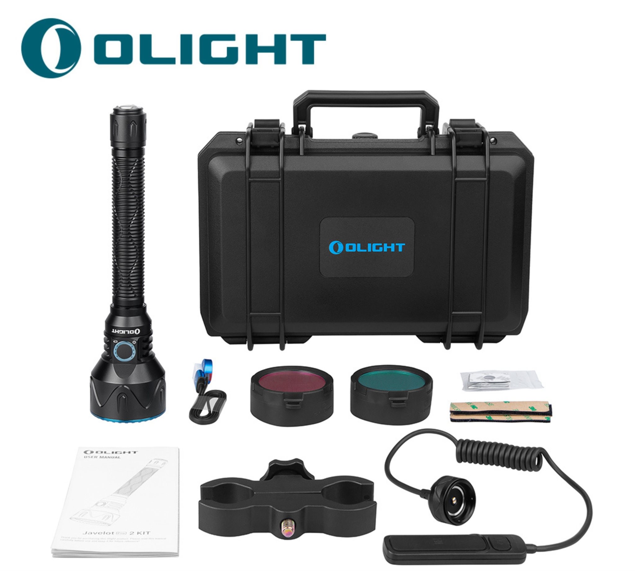 Olight Javelot Pro 2 Hunting Kit | Including switch, Mount, Colour Filters & Case