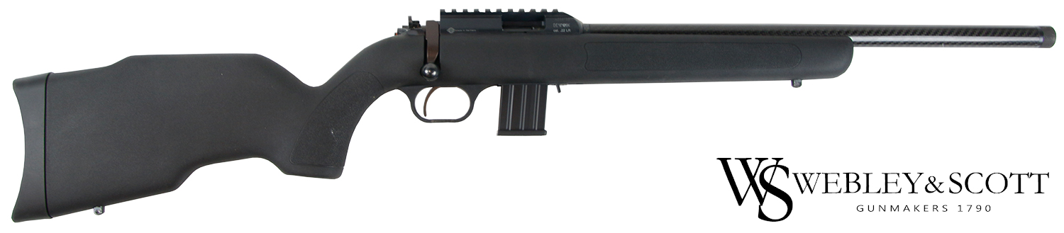 Webley & Scott Xocet .22 LR  Carbon Fibre Threaded - Black/Synthetic