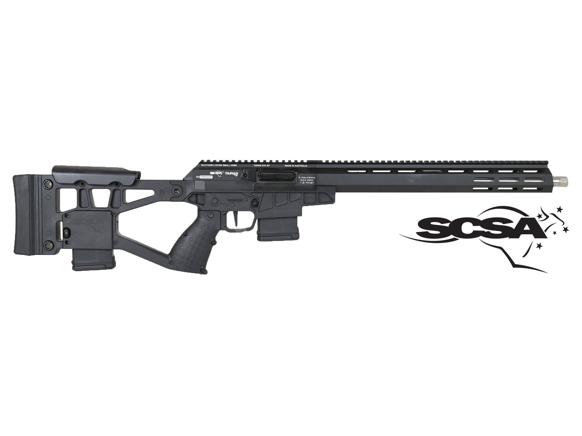 SCSA Taipan EVO Light Straight Pull .223 Rem - Black
