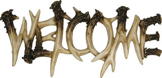 Rivers Edge - Deer Antler Welcome Plaque