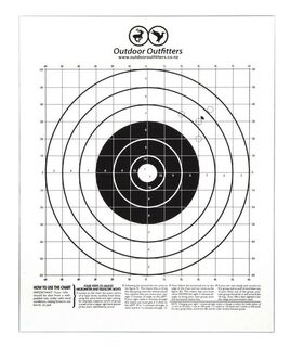 Paper Bulls Eye Targets 250 x 250mm