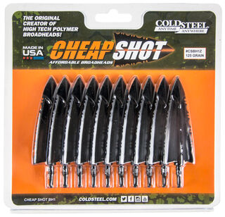 Cold Steel Cheap Shot Broadhead Arrowheads 125GR 10 Pack
